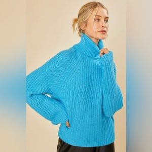 ANNIEWEAR blue turtleneck